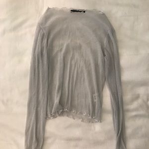 NWOT brandy glitter mesh top